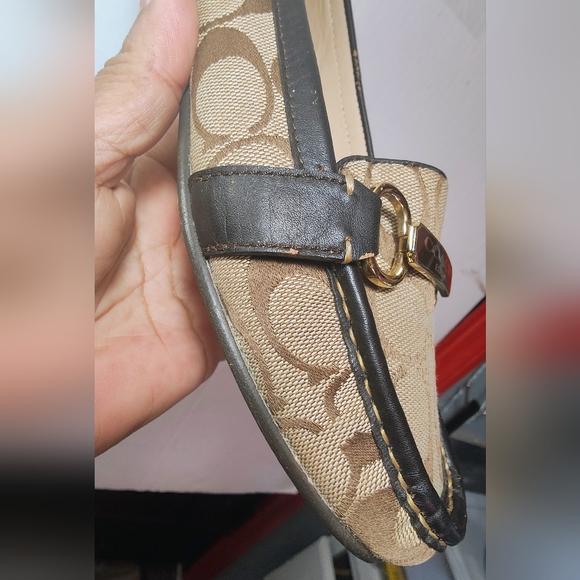 Coach Women's Brown and Black Signature Loafers - Picture 9 of 12